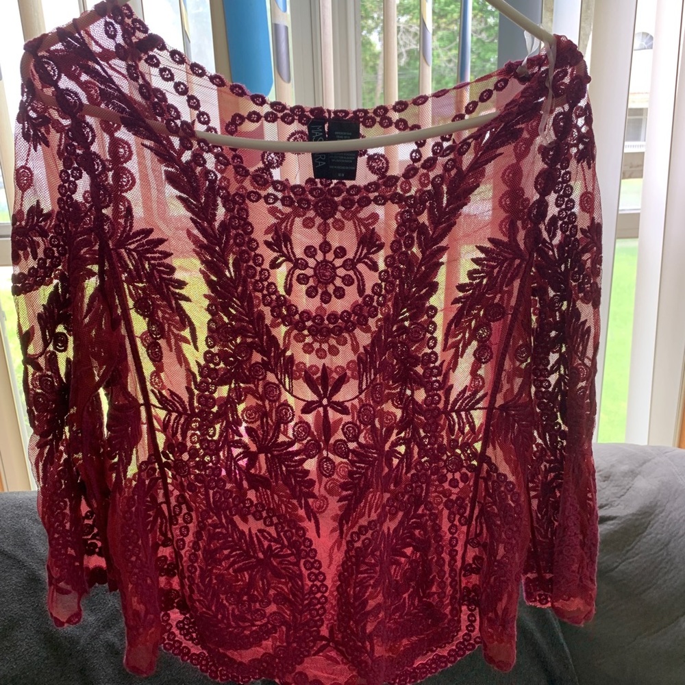 Sheer lace top